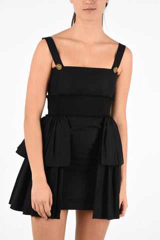 Flounced Mini Sun Dress with Zip Back Closure