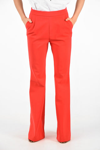 High Waist Single Pleat Boot Cut Pants