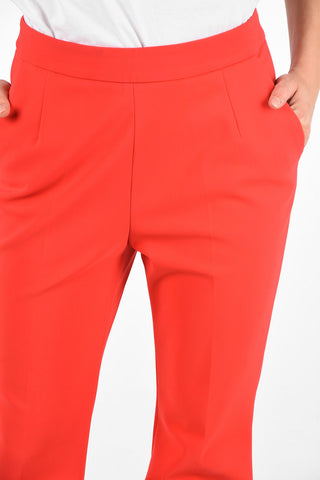 High Waist Single Pleat Boot Cut Pants