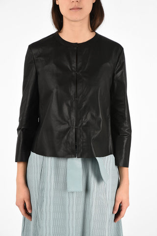Leather 3/4 Sleeve Jacket