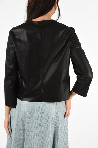 Leather 3/4 Sleeve Jacket