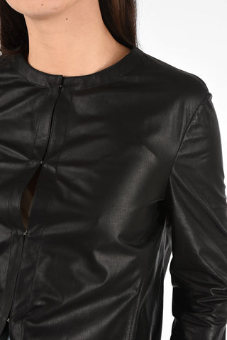 Leather 3/4 Sleeve Jacket