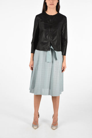 Leather 3/4 Sleeve Jacket