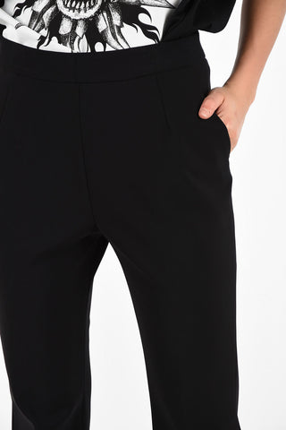 High Waist Single Pleat Boot Cut Pants