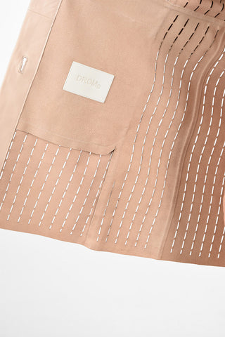 Leather Openwork Coat