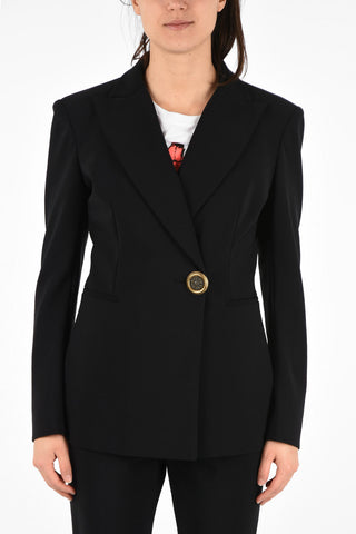 Blazer con Revers a Lancia e Bottone Dorato  