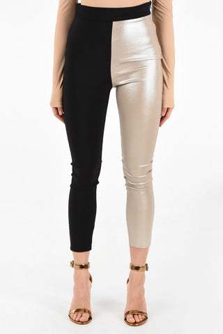 Slim Fit Two-Tone Cropped Pants