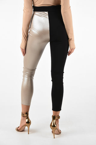 Slim Fit Two-Tone Cropped Pants