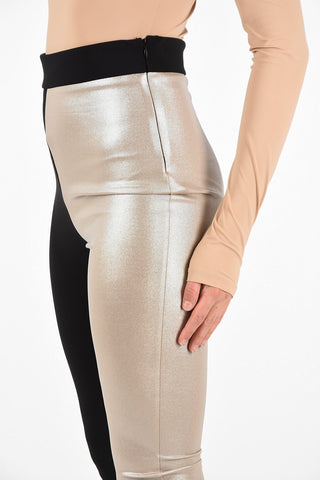 Slim Fit Two-Tone Cropped Pants