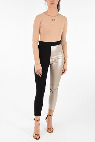 Slim Fit Two-Tone Cropped Pants