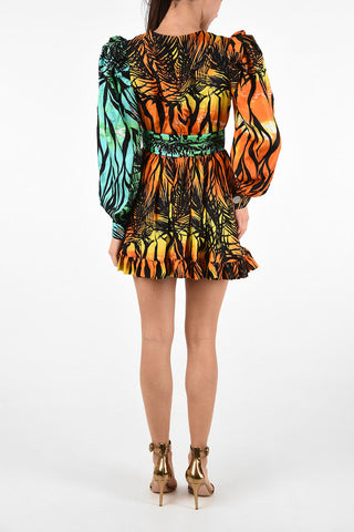 Printed Silk Mini Dress
