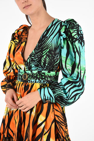 Printed Silk Mini Dress
