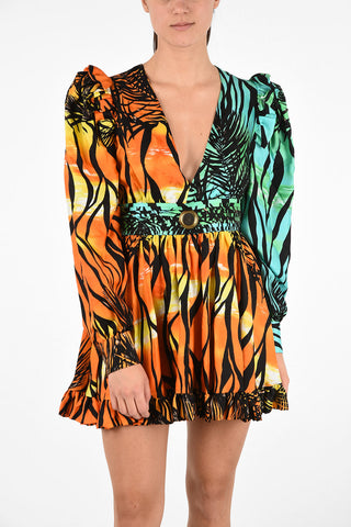 Printed Silk Mini Dress