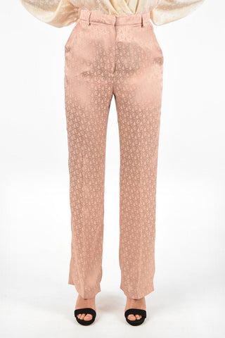 High Waist Silk Blend Palazzo Pants