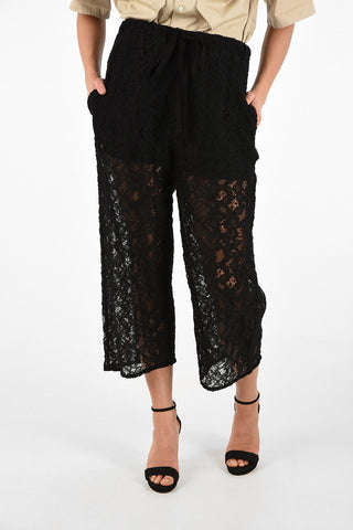 MM6 Pantalone Gaucho Pizzo Macramè Vita Alta