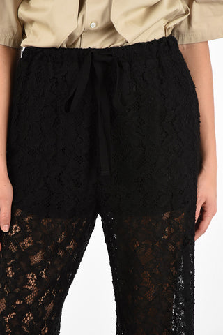 MM6 Pantalone Gaucho Pizzo Macramè Vita Alta