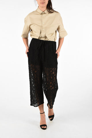 MM6 Pantalone Gaucho Pizzo Macramè Vita Alta