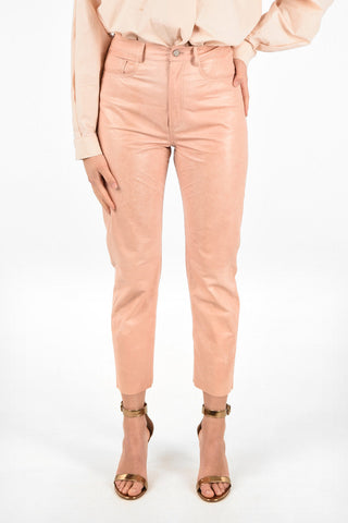 Leather 5 Pockets Pants