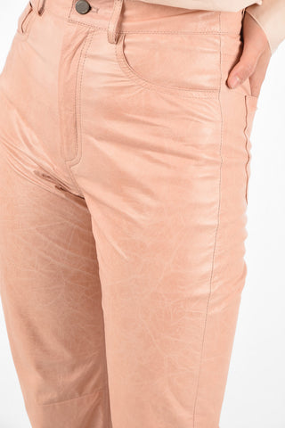 Leather 5 Pockets Pants
