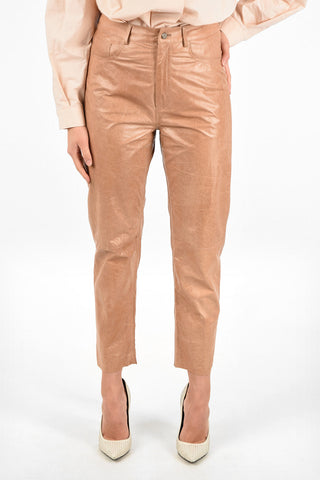 Leather 5 Pockets Pants