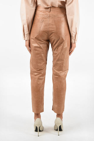 Leather 5 Pockets Pants