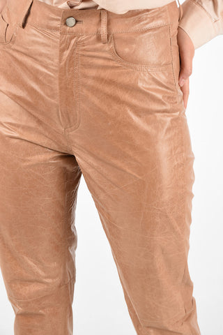 Leather 5 Pockets Pants