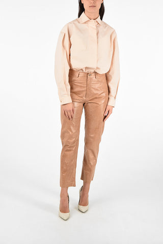 Leather 5 Pockets Pants