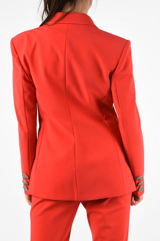 peak lapel Blazer With Golden Button