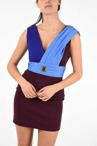 V-Neck Mini Bodycon Dress