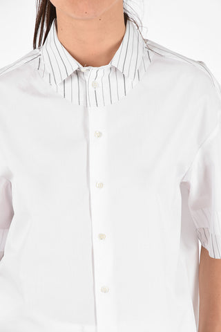 Short Sleeve Body Fit Shirt with Striped Details