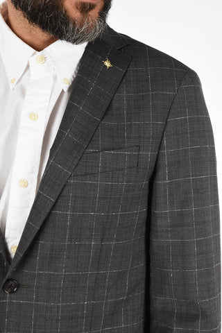 CC COLLECTION check half lining side vents 2-button RIGHT blazer