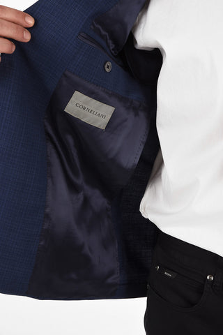 tattersall check half lining side vents 2-button GATE blazer