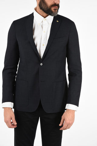 CC COLLECTION check  half lining side vents 2-button RIGHT blazer