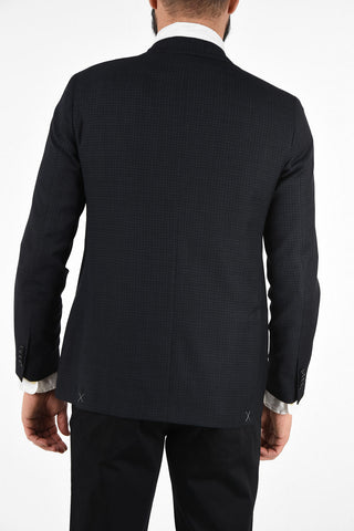 CC COLLECTION check  half lining side vents 2-button RIGHT blazer