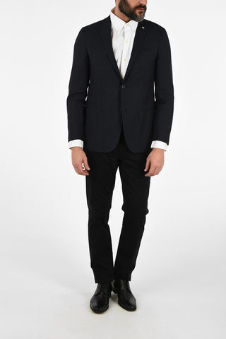 CC COLLECTION check  half lining side vents 2-button RIGHT blazer