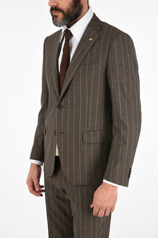 CC COLLECTION side vents pinstriped 2-button RIGHT suit