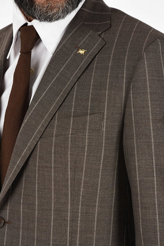 CC COLLECTION side vents pinstriped 2-button RIGHT suit