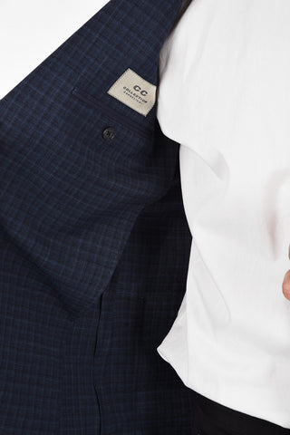 CC COLLECTION check half lining side vents 2-button RIGHTblazer
