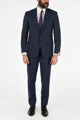 Side Vents Pinstriped Drop 6R 2-Button MANTUA Suit