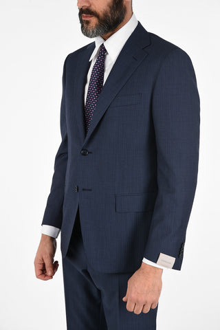 Side Vents Pinstriped Drop 6R 2-Button MANTUA Suit