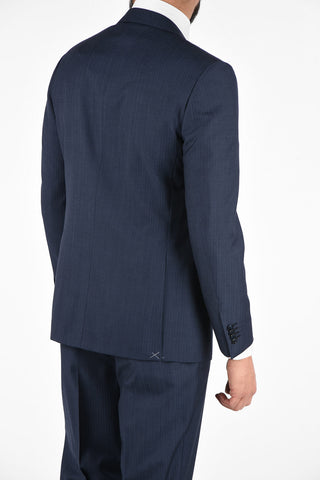 Side Vents Pinstriped Drop 6R 2-Button MANTUA Suit