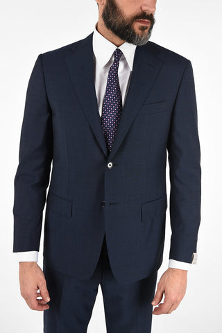 Side Vents Pin Check Drop 6R 2-Button MANTUA Suit
