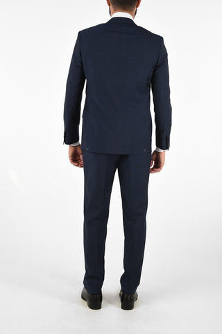Side Vents Pin Check Drop 6R 2-Button MANTUA Suit