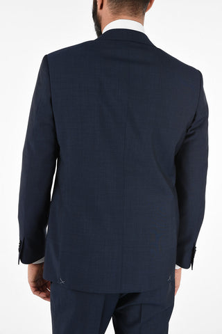 Side Vents Pin Check Drop 6R 2-Button MANTUA Suit