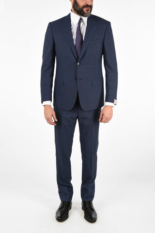 Side Vents Pin Check 2-Button MANTUA Suit