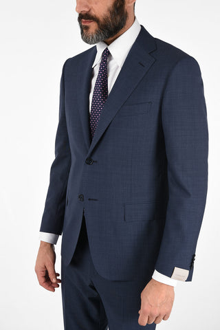 Side Vents Pin Check 2-Button MANTUA Suit