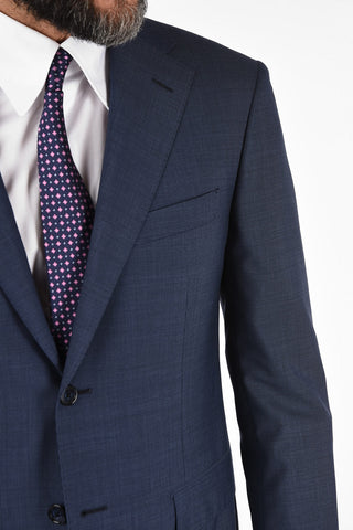 Side Vents Pin Check 2-Button MANTUA Suit