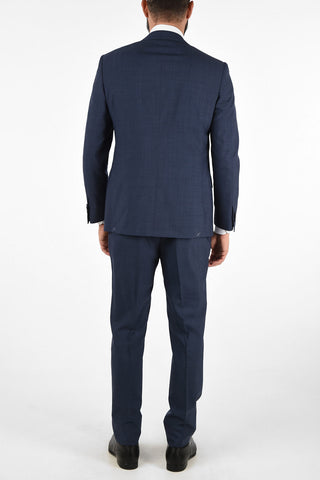 Side Vents Pin Check 2-Button MANTUA Suit