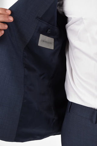 Side Vents Pin Check 2-Button MANTUA Suit