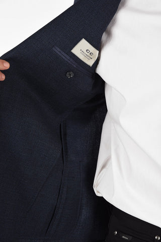 CC COLLECTION giacca RIGHT a 2 bottoni pin check due spacchi mezza fodera